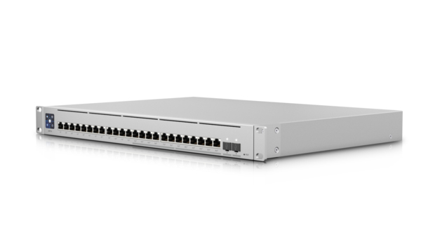Miniatyrbillede 1 af 6: Ubiquiti UniFi USW-ENTERPRISE-24-POE-EU netværksswitch Administreret 2.5G Ethernet (100/1000/2500) Strøm over Ethernet (PoE) Hvid