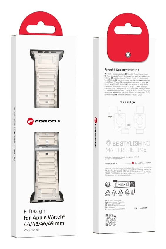 Pikkukuva 6 / 8: Forcell F-Design FA06 Hihna Valkoinen Silikoni