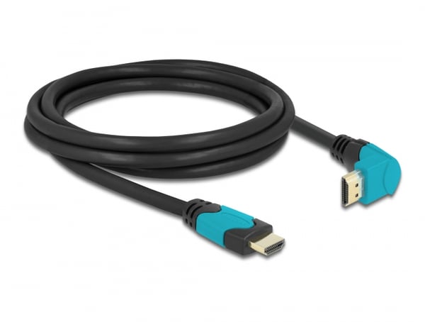 DeLOCK 86992 HDMI-kabel 2 m HDMI Typ A (standard) Svart, Blå