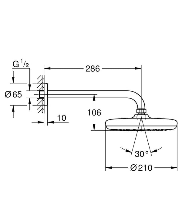 GROHE Tempesta 210 Krom