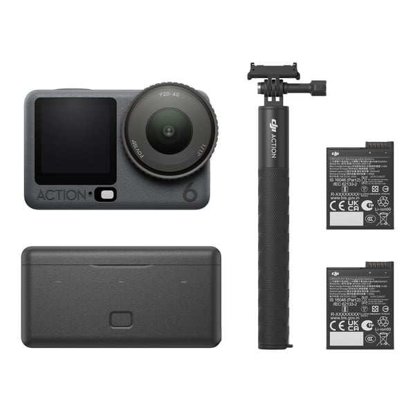 DJI Osmo Action 6 Adventure Combo kamera til actionsport 38 MP 4K Ultra HD CMOS 25,4 / 1,1 mm (1 / 1.1") Wi-Fi 149 g