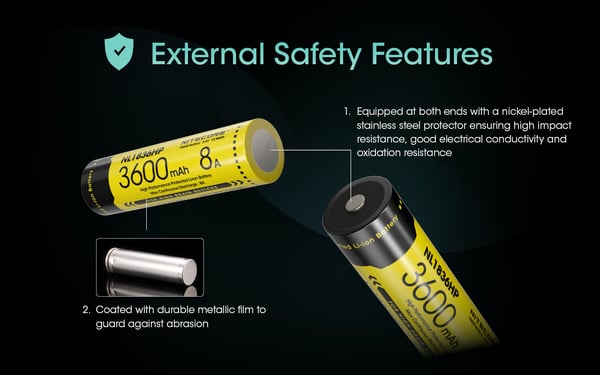 Nitecore BATTERY RECH. LI-ION 3.6V/NL1836HP(3600MAH) genopladeligt batteri Lithium-Ion (Li-Ion) 3,6 V