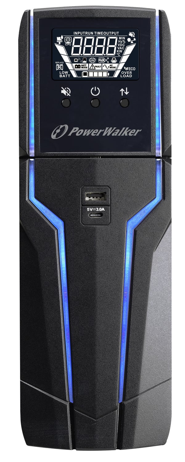 Miniatyrbillede 4 af 5: PowerWalker VI 1000 GXB IEC UPS-enhed Interaktivt indgangsstik 1 kVA 600 W 8 AC stikkontakt(er)
