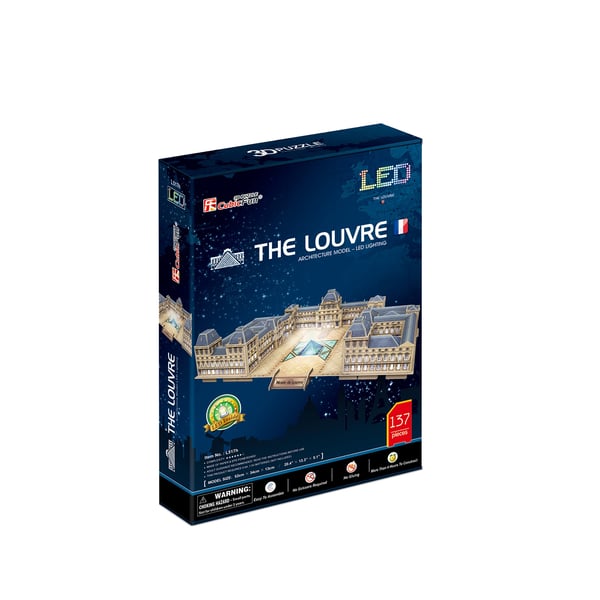 Miniatyrbillede 3 af 4: CubicFun The Louvre 3D puslespil 137 stk Bygninger