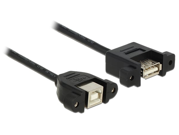 Miniatyrbillede 1 af 2: DeLOCK 1m USB 2.0-A/USB 2.0-B USB-kabel USB A USB B 0,48 Gbit/sek. Sort
