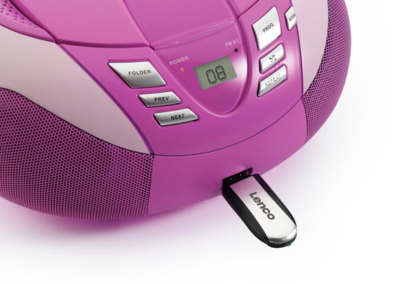 Miniatyrbild 3 av 4: Lenco SCD-37 Digital FM Rosa MP3-uppspelning