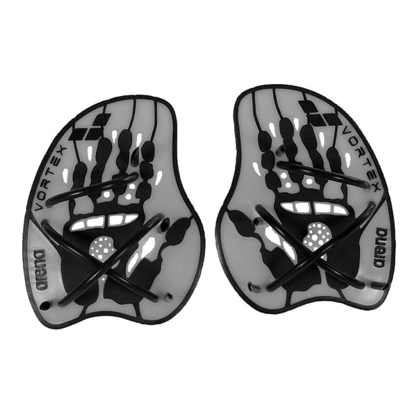 Arena 95232/15 L simhjälpmedel Svart, Silver Handpaddlar