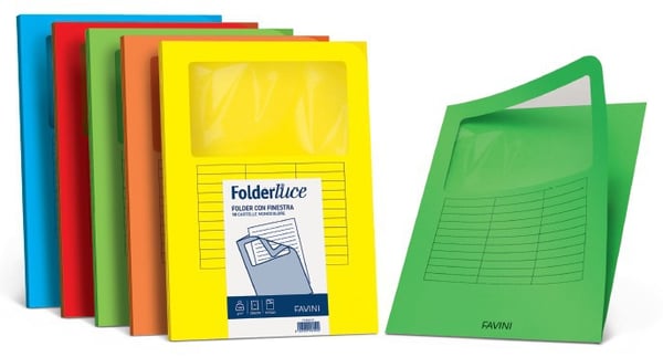 Favini Folder con finestra papper Röd A4 Favini Folder con finestra papper Röd A4