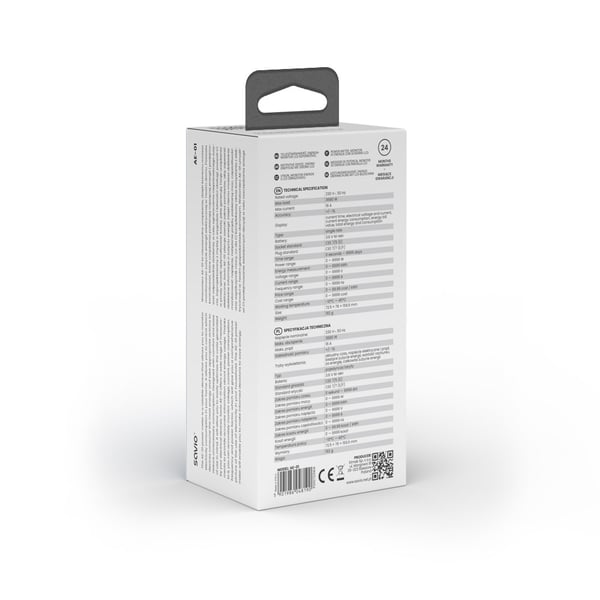 Savio AE-01 wattmåler Sort, Hvid Plast Indbygget skærm LCD 3680 - 3680 W