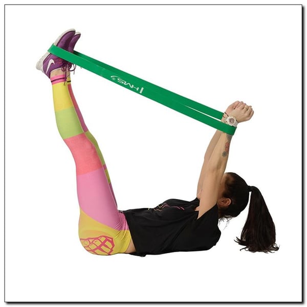 HMS Fitness GU05 SET motionsbånd Gummi Sort, Lilla, Rød, Gul