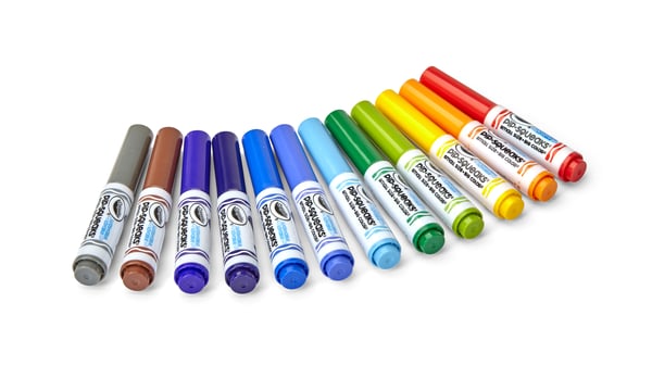 Crayola Marker and Stencil pack blue Multi 12 styck