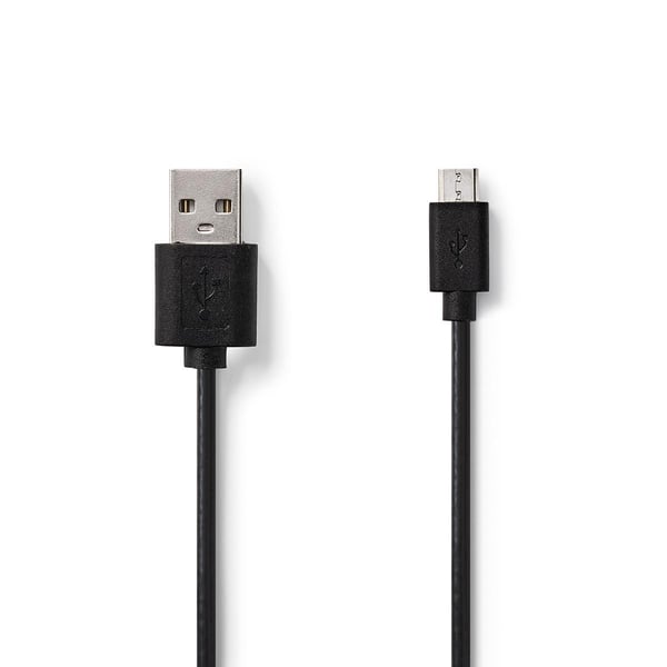 Pikkukuva 2 / 2: Nedis CCGT60500BK20 USB-kaapeli USB 2.0 2 m USB A Micro-USB A 0,48 Gbit/s Musta
