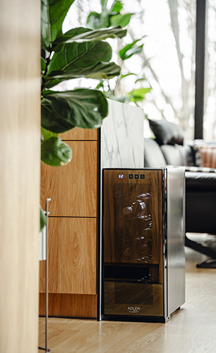 Adler AD 8083 vinkøler Thermo vinkøler Fritstående Sort 12 flaske(r)