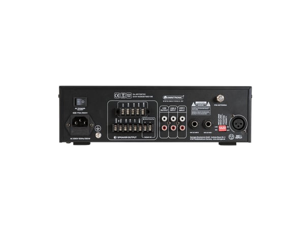 Miniatyrbillede 4 af 4: Omnitronic 80709703 audio forstærker Optræden/scene Sort
