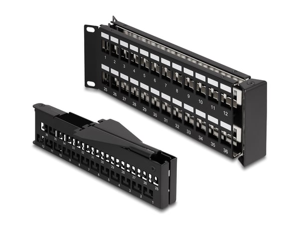 Miniatyrbillede 2 af 5: DeLOCK 66977 patch panel 2U