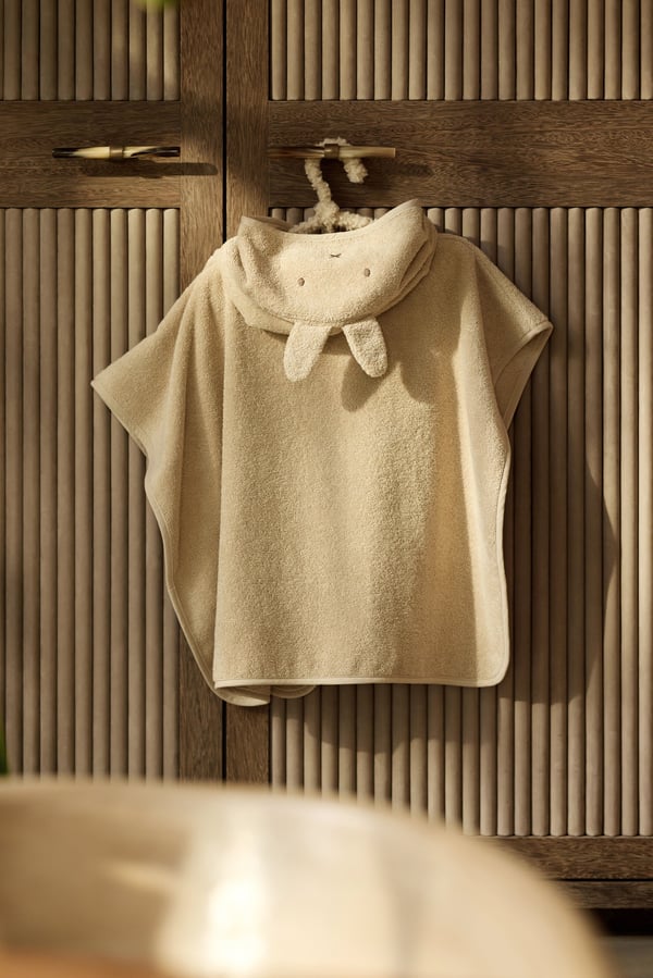 Jollein Poncho babyhåndklæde Grå 1 stk