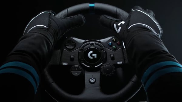 Miniatyrbillede 4 af 9: Logitech G G923 Sort USB 2.0 Rat + Pedaler Analog/digital PC, PlayStation 4, PlayStation 5