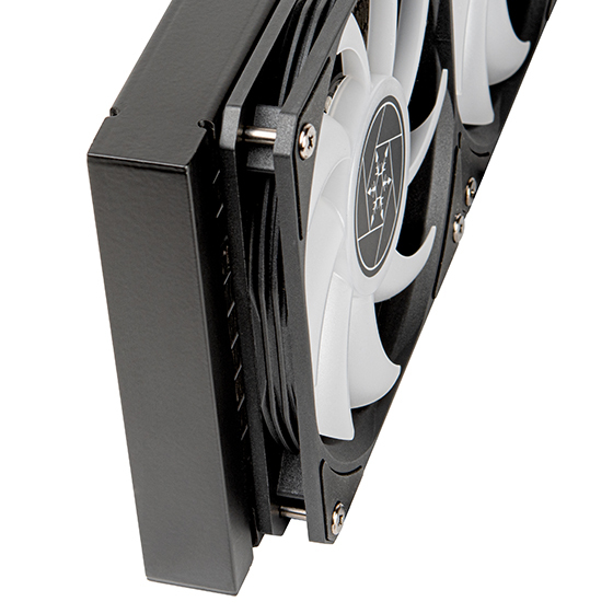 Silverstone VIDA 240 SLIM Datorväska Vätskekylningskit 12 cm Svart