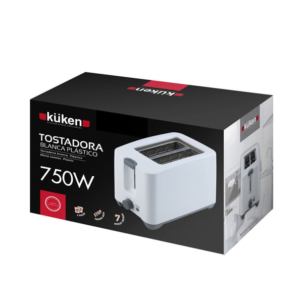 Miniatyrbillede 2 af 4: Küken 34045 brødrister 6 2 skive(r) 750 W Hvid