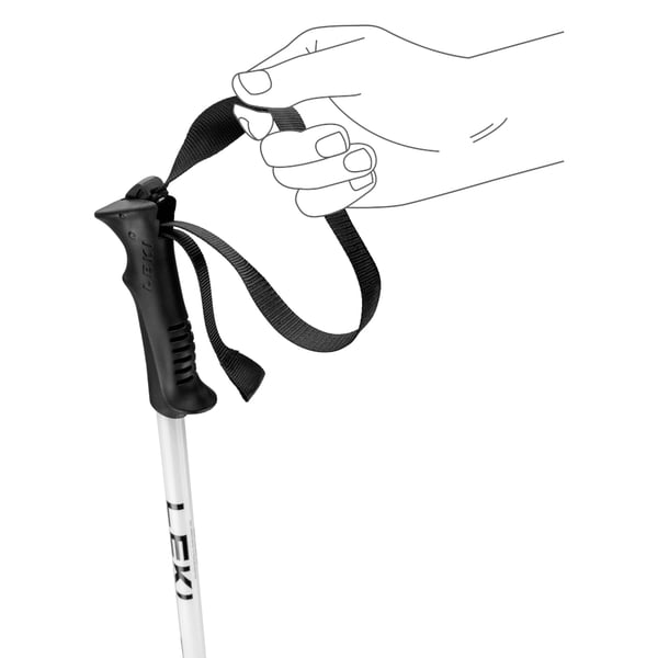 LEKI Sentinel skidstavar 135 cm Svart, Vit Aluminium