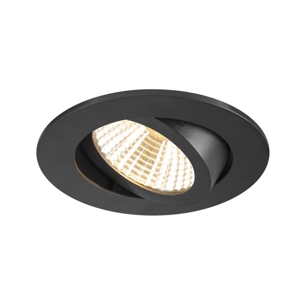 SLV INDBYGNINGSLAMPE 3000K 38° RUND / SLV NEW TRIA 68 SORT 1007390