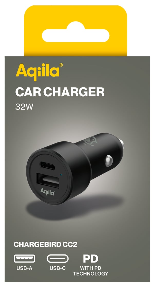 Miniatyrbillede 2 af 3: Aqiila Chargebird CC2 Universel Sort Cigartænder Hurtig opladning Automatisk