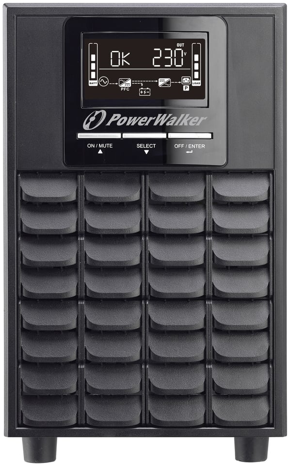 Miniatyrbillede 2 af 4: PowerWalker VFI 1500 CG PF1 UPS-enhed Dobbeltkonvertering (online) 1,5 kVA 1500 W 4 AC stikkontakt(er)