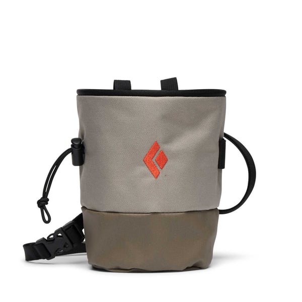 Black Diamond Mojo Zip Chalk Bag klättringskritväskor Mullvadsgrå