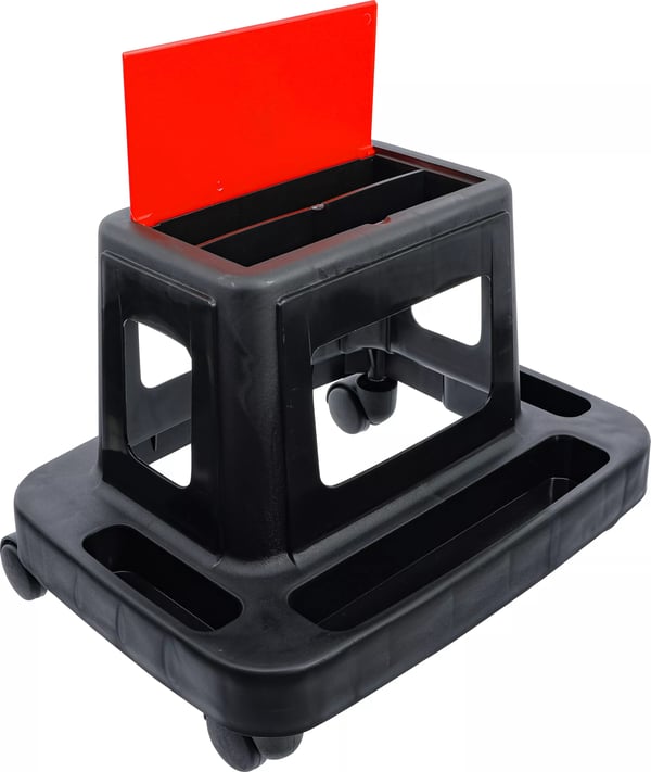 BGS technic Rolling Seat with Shelves and Storage Compartment