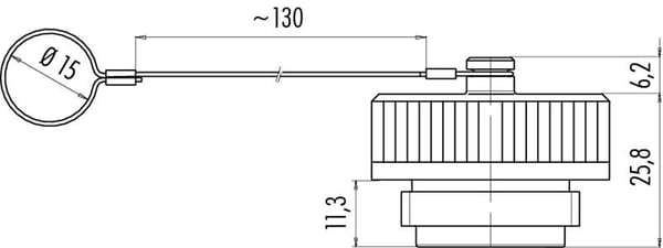 Miniatyrbillede 2 af 2: BINDER 08-0426-000-000 elektronisk stikhætte Sort
