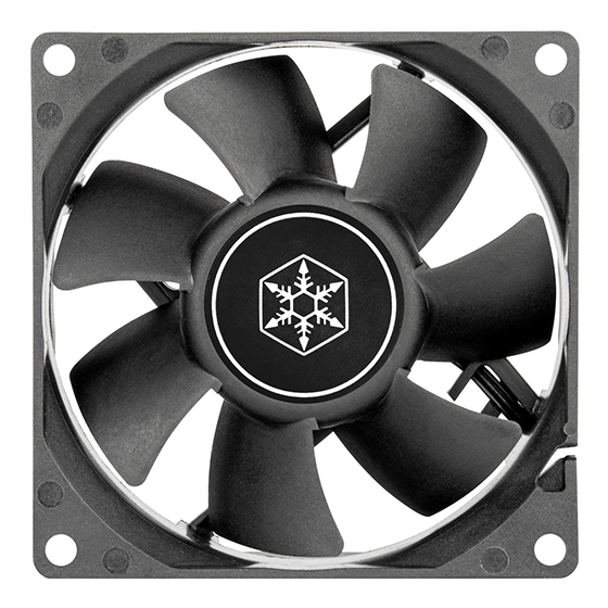 Silverstone FN80 Tietokonekotelo Tuuletin 8 cm Musta 1 kpl