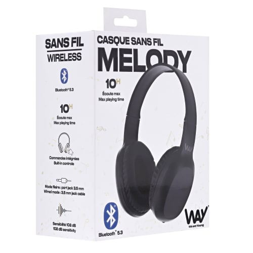 Miniatyrbillede 5 af 7: T'nB Melody Headset Kabel & trådløs Opkald/musik Bluetooth Sort