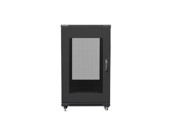 Lanberg FF01-6822-23B stativ 22U Fritstående reol Sort