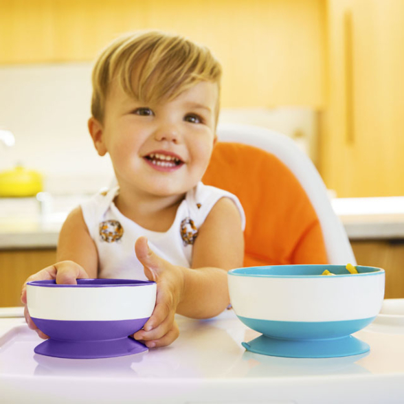Munchkin Stay Put Suction Bowls 6 månad (er) Blå, Grön, Lila