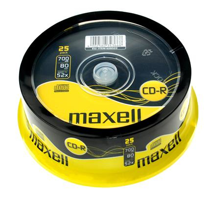 Maxell CD-R 700MB 52x 25 stk