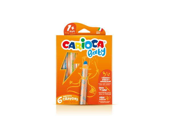 Carioca 3 in 1 Crayon 6 styck Carioca 3 in 1 Crayon 6 styck