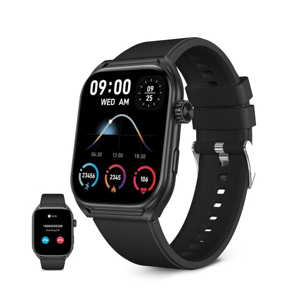 Miniatyrbillede 1 af 8: Ksix BXSW28N Smartwatch og sportsur 5,23 cm (2.06") AMOLED Digital 401 x 502 pixel Berøringsskærm Sort