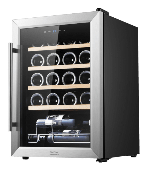 Cecotec Bolero GrandSommelier 2050 Vinkylare med kompressor Fristående Svart, Rostfritt stål 20 flaska/flaskor