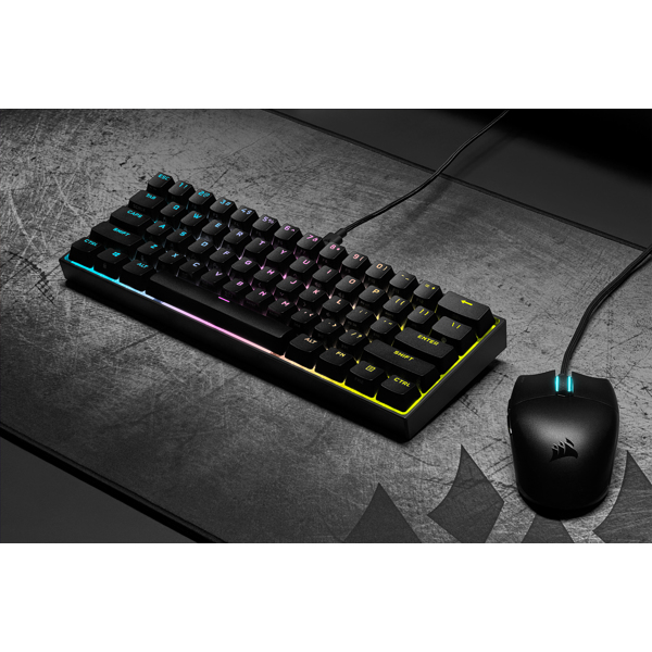 Miniatyrbillede 16 af 17: Corsair K65 RGB tastatur Spil USB QWERTY UK engelsk Sort
