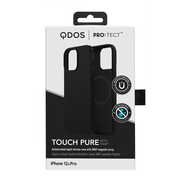 QDOS Touch Pure mobiltelefonfodral 17 cm (6.7") Mobilskal Svart