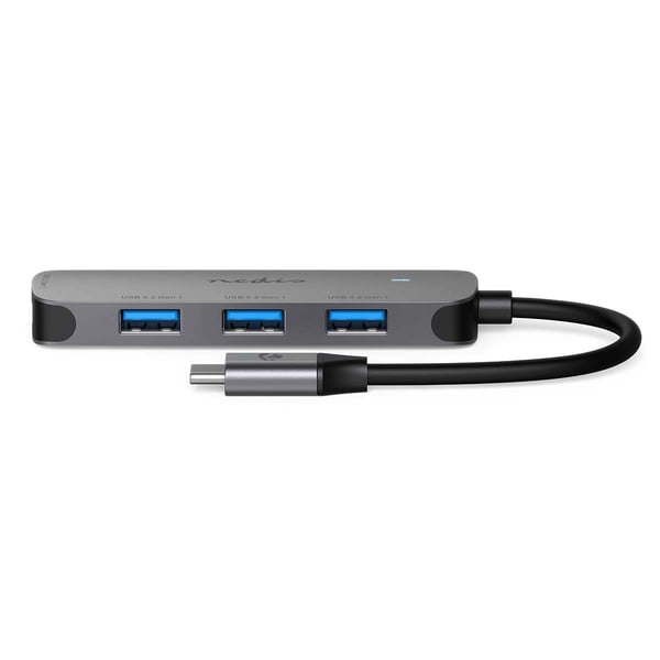 Nedis CCGB64220GY01 gränssnittshubbar USB 3.2 Gen 1 (3.1 Gen 1) Type-C 5000 Mbit/s Grå