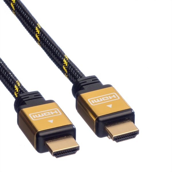ROLINE 11.04.5503 HDMI-kaapeli 3 m HDMI-tyyppi A (vakio) Musta, Kulta