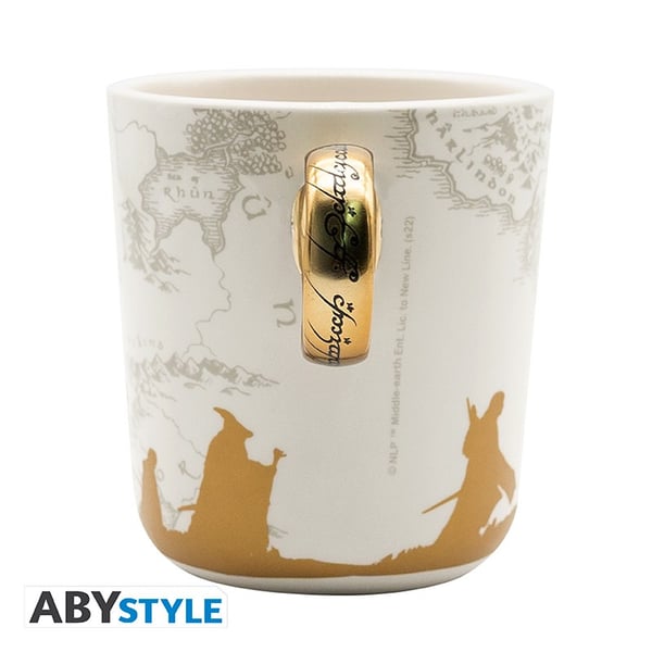 Abysse Corp LORD OF THE RINGS - Mug 3D anse - Anneau Unique x2 79 460 ml Valkoinen, Kulta