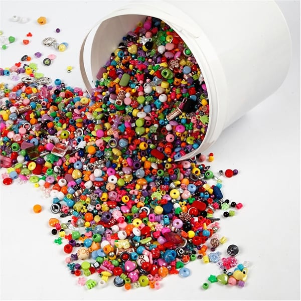 Creativ Company 61805 perle Perlemiks Plast Forskellige farver 8100 stk