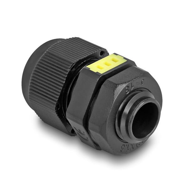 DeLOCK 60614 kabelgenomföringar Svart Plast 2 styck