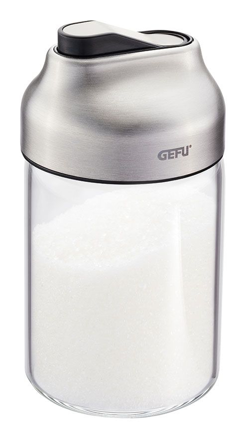 GEFU GF33701 sukker beholder 180 ml Borosilikatglas, Plast, Silikone, Rustfrit stål