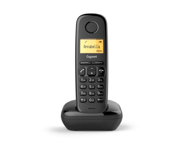 Gigaset A170 Analog/DECT-telefon Nummervisning Sort