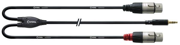 Cordial CFY 1.8 WFF lydkabel 1,8 m 3.5mm 2 x XLR Sort