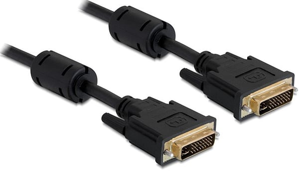 DeLOCK 1m DVI-I DVI kabel Sort