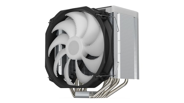 Miniatyrbillede 8 af 15: SilentiumPC Fortis 5 ARGB Processor Luftkøler 14 cm Sort, Grå, Stål